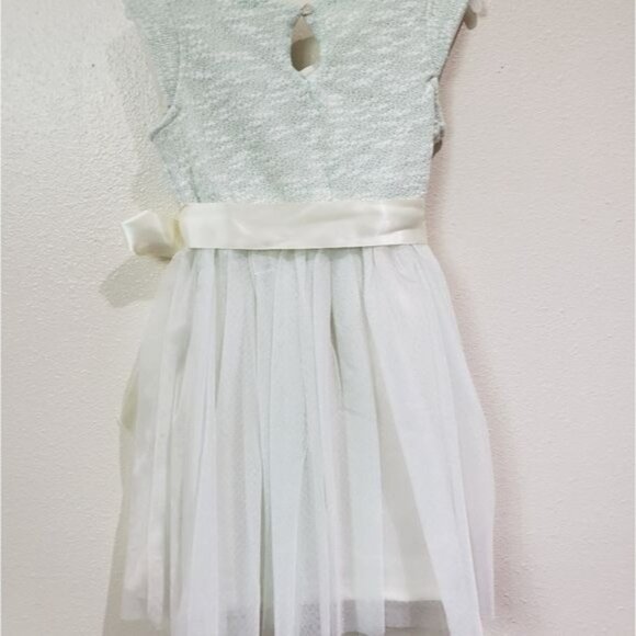 RMLA Girls Holiday Dress with sweater knit upper and jewels, mint green size 4T* - Picture 6 of 7
